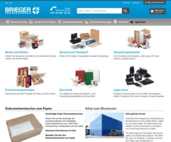 Brieger.ch(BRIEGER Verpackungen) Screenshot