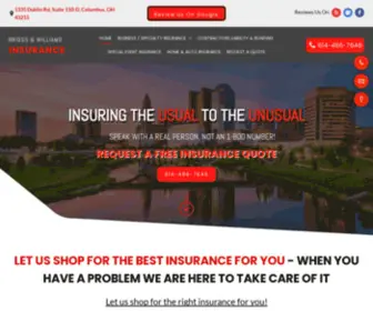 Briggswilliamsinsurance.com(Specialty Insurance) Screenshot