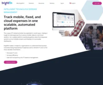 Brightfin.com(Technology expense management) Screenshot