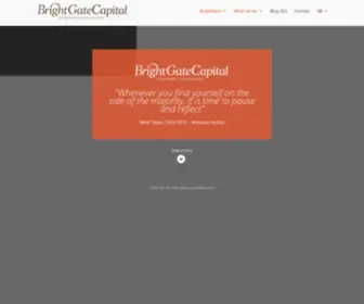 Brightgatecapital.com(BrightGate Capital) Screenshot