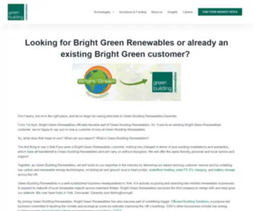 Brightgreenrenewables.co.uk(Green Building Renewables) Screenshot