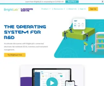 Brightlab.com(Connected Lab Management Software) Screenshot