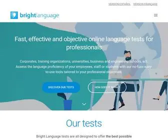 Brightlanguage.com(Online language tests) Screenshot