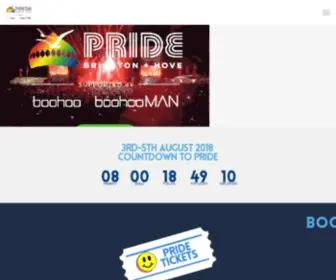Brighton-Pride.org(The UK's biggest Pride festival) Screenshot