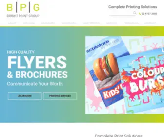 Brightprintgroup.com.au(Complete Printing Solutions) Screenshot