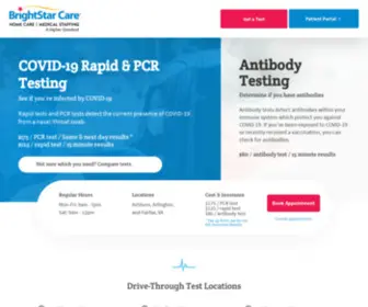 Brightstarcarecovidtest.com(BrightStar Care) Screenshot