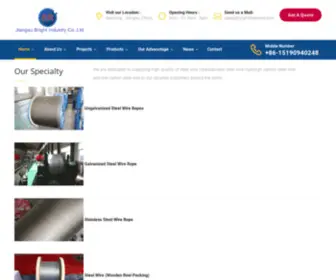 Brightsteelwire.com(Steel Wire Rope) Screenshot