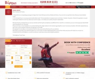 Brightsun.co.uk(Book Cheap Holiday Package Deals & Flights Online) Screenshot