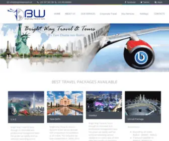 Brightwaytravels.af(Bright Way Travel & Tours) Screenshot