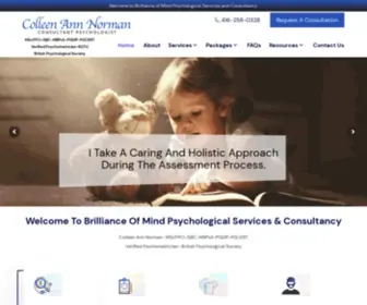 Brillianceofmind.net(Brilliance of Mind Psychological Services and Consultancy) Screenshot