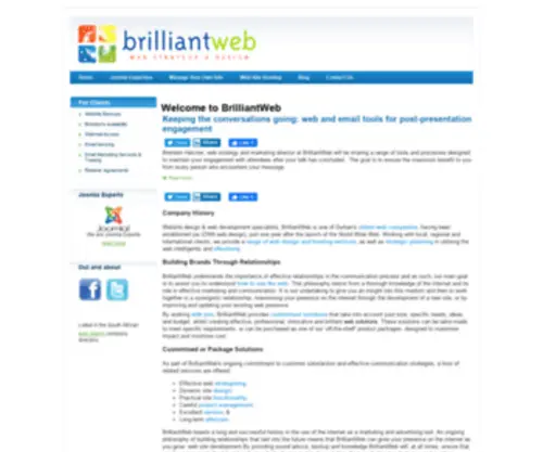 Brilliantweb.co.za(Brilliantweb) Screenshot