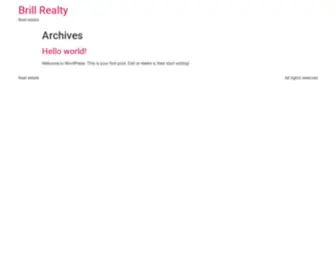 Brillrealtyltd.com(Real estate) Screenshot