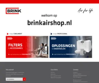 Brinkairshop.nl(Keuzepagina) Screenshot