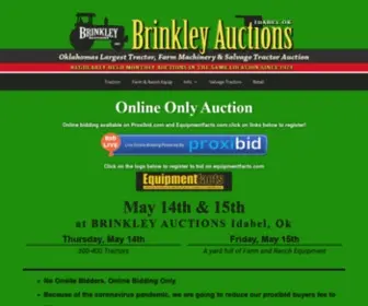 Brinkleyauctions.com(Oklahoma's Largest Tractor) Screenshot