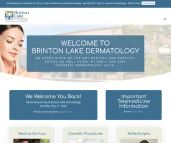 Brintonlakedermatology.com(Dermatologist in Glen Mills PA) Screenshot