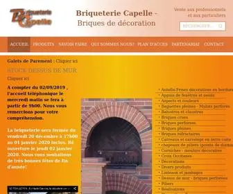 Briqueteriecapelle.fr(Briques de décorations cuites ou crues à l'ancienne TOULOUSE) Screenshot