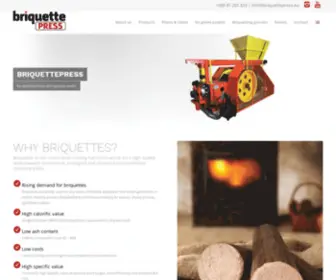 Briquettepress.eu(Leading briquette press manufacturer) Screenshot