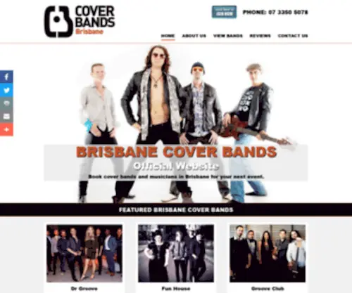 Brisbanecoverbands.com.au(BRISBANE COVER BANDS Official Website) Screenshot