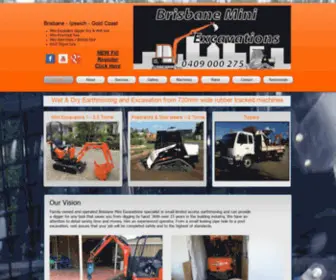 Brisbaneminiexcavations.com(Narrow access specialist with 1) Screenshot