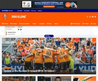 Brisbaneroar.com.au(Brisbane Roar FC) Screenshot