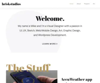 Briskstudios.com(Visual Designer) Screenshot