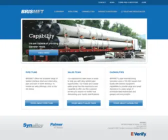 Brismet.com(Stainless Steel Pipe Manufacturer) Screenshot