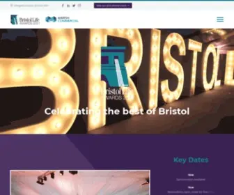 Bristollifeawards.co.uk(Celebrating the best of Bristol) Screenshot