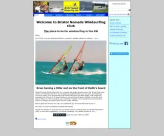 Bristolnomads.org.uk(Bristol Nomads Windsurfing Club) Screenshot