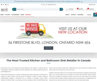 Bristolsinks.com(The Most Trusted Kitchen and Bathroom Sink Retailer) Screenshot