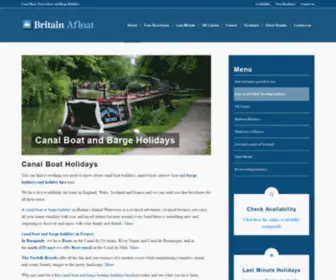 Britain-Afloat.com(Canal boat holidays and barge boating holidays UK and Europe) Screenshot