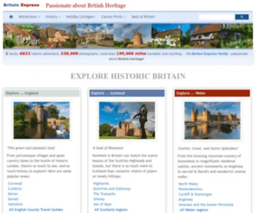 Britainexpress.com(UK travel and heritage) Screenshot