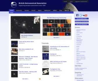 Britastro.org(British Astronomical Association) Screenshot