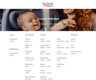 Britax.com(Country Selector) Screenshot