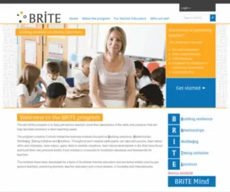Brite.edu.au(Building Resilience in Teacher Education) Screenshot