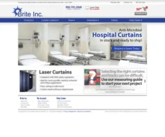 Briteinc.com(Hospital Cubicle Curtains) Screenshot