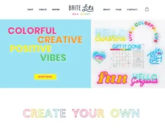 Britelitetribe.com(Affordable custom neon signs for interiors & events) Screenshot