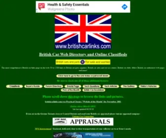 Britishcarlinks.com(The most extensive British car links page on the web) Screenshot