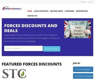 Britishforcesdiscounts.co.uk(Forces Discounts and Deals) Screenshot