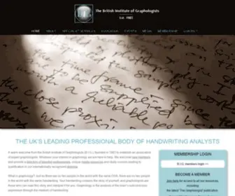 Britishgraphology.org(The UK’s Leading Professional Body of Handwriting Analysts) Screenshot