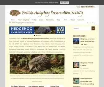 Britishhedgehogs.org.uk(The British Hedgehog Preservation Society) Screenshot