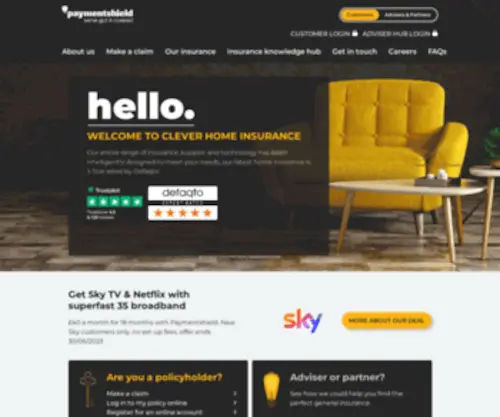 Britishinsurance.com(Paymentshield) Screenshot
