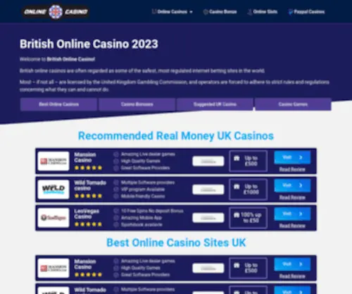Britishonlinecasino.com Screenshot
