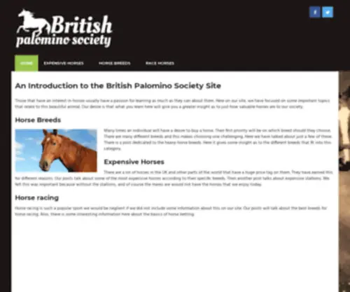 Britishpalominosociety.co.uk(Britishpalominosociety) Screenshot