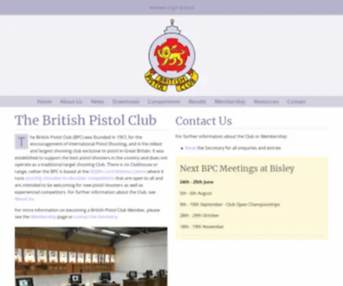 Britishpistolclub.org(British Pistol Club) Screenshot