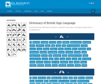 Britishsignlanguage.com(BSL Dictionary) Screenshot