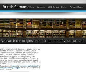 Britishsurnames.co.uk(British surnames) Screenshot