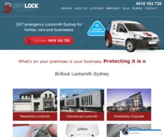 Britlock.com.au(Britlock 24/7 Mobile Locksmiths Sydney) Screenshot