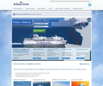Brittanyferries.es(Servicio directo de ferry entre España) Screenshot