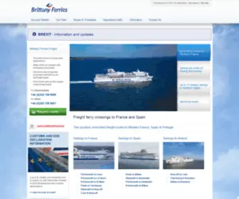 Brittanyferriesfreight.co.uk(Freight ferry crossings to France and Spain) Screenshot
