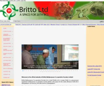 Britto.org.bd(Britto Ltd: A space for 20th BCS (Bangladesh civil service)(all cadres)) Screenshot